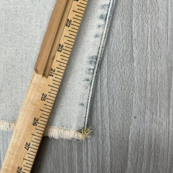 Good American Good Legs Crop Long Fray Hem High Rise Skinny Jean Light Wash 18 - Picture 10 of 11